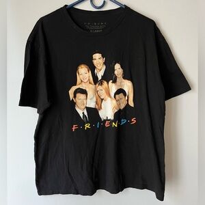 FRIENDS graphic 90s retro throwback black unisex crew neck T-shirt size XL